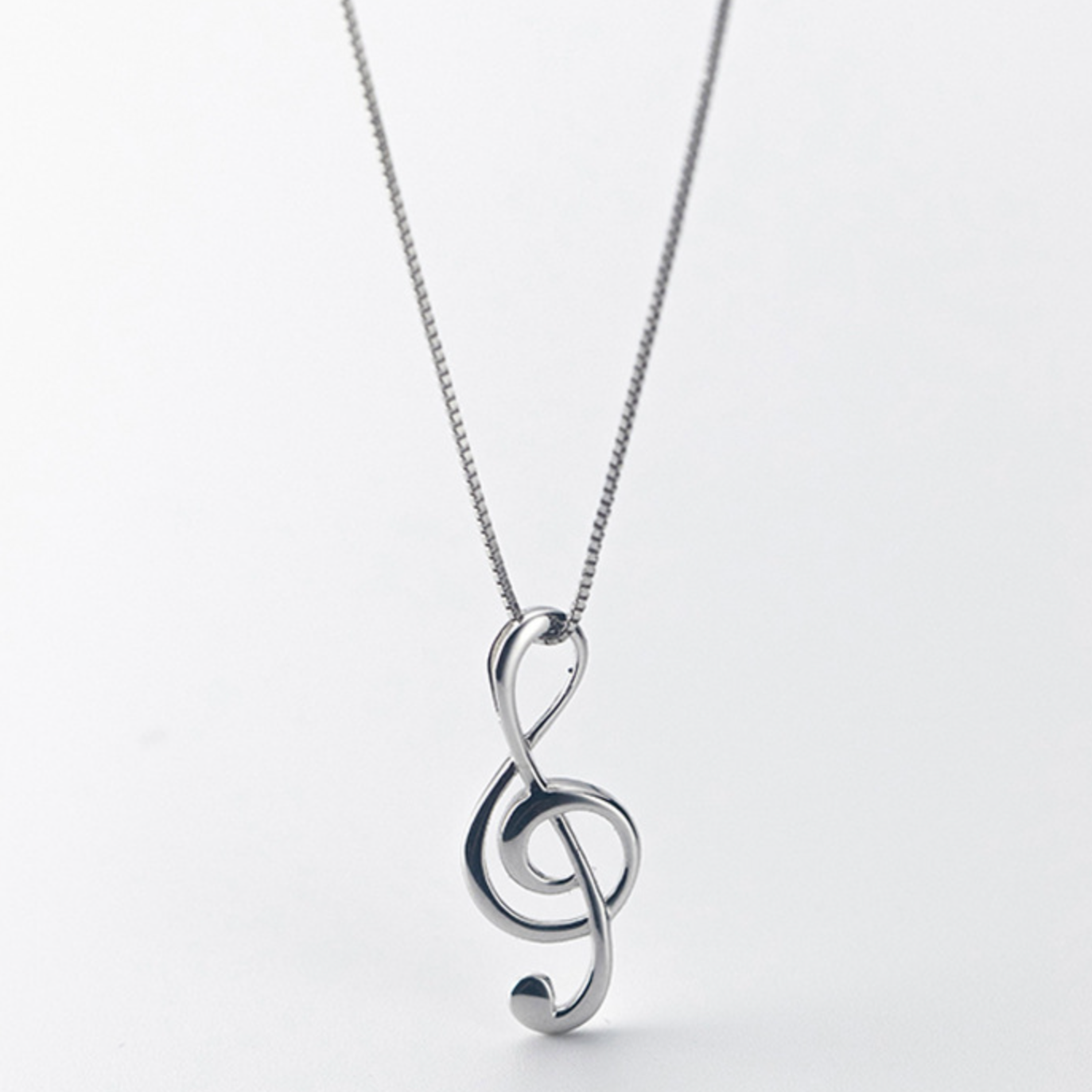 Treble Clef Pendant Necklace