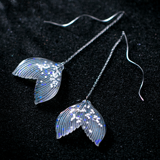 Mermaid Tail Threader Earrings