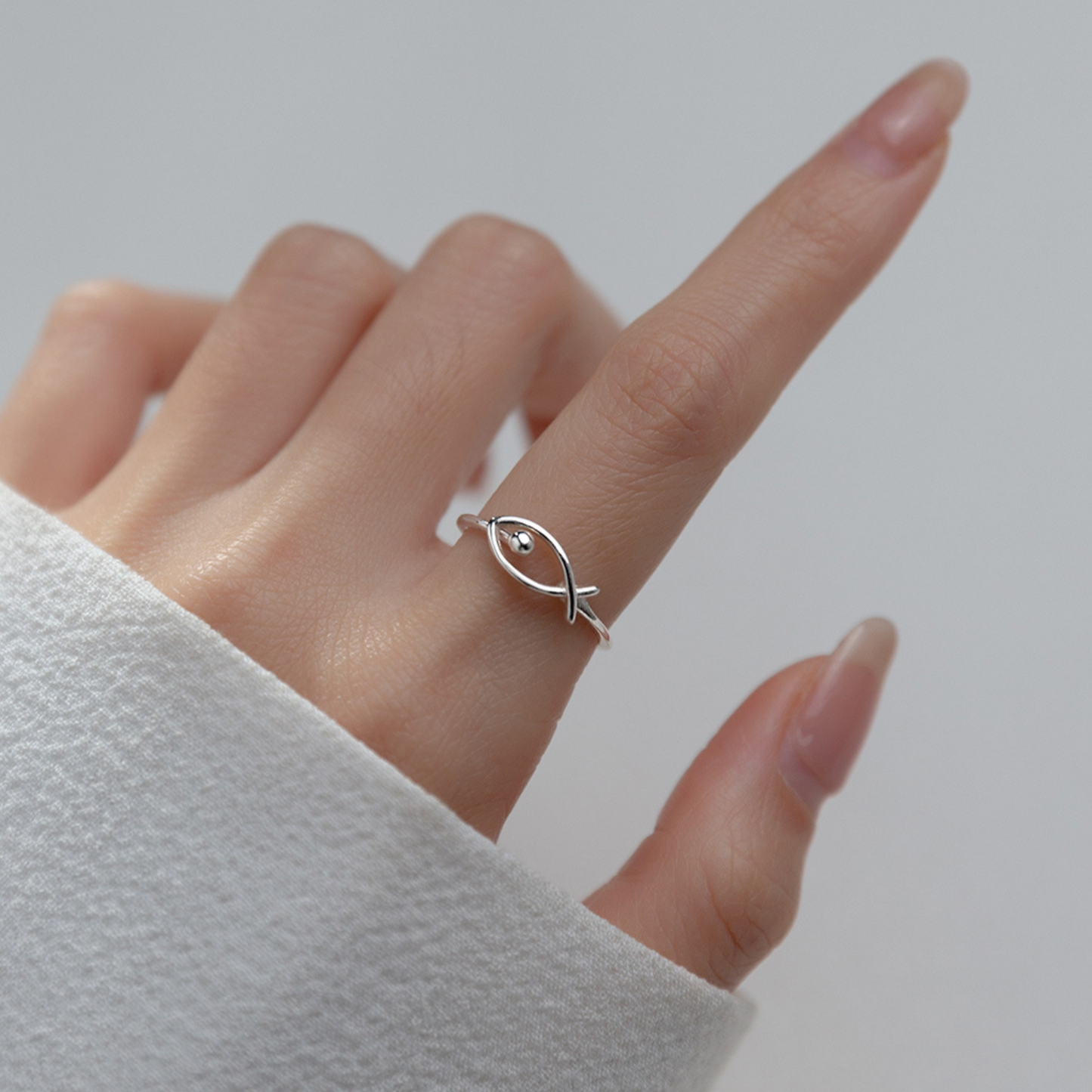 Minimalist Fish Adjustable Ring