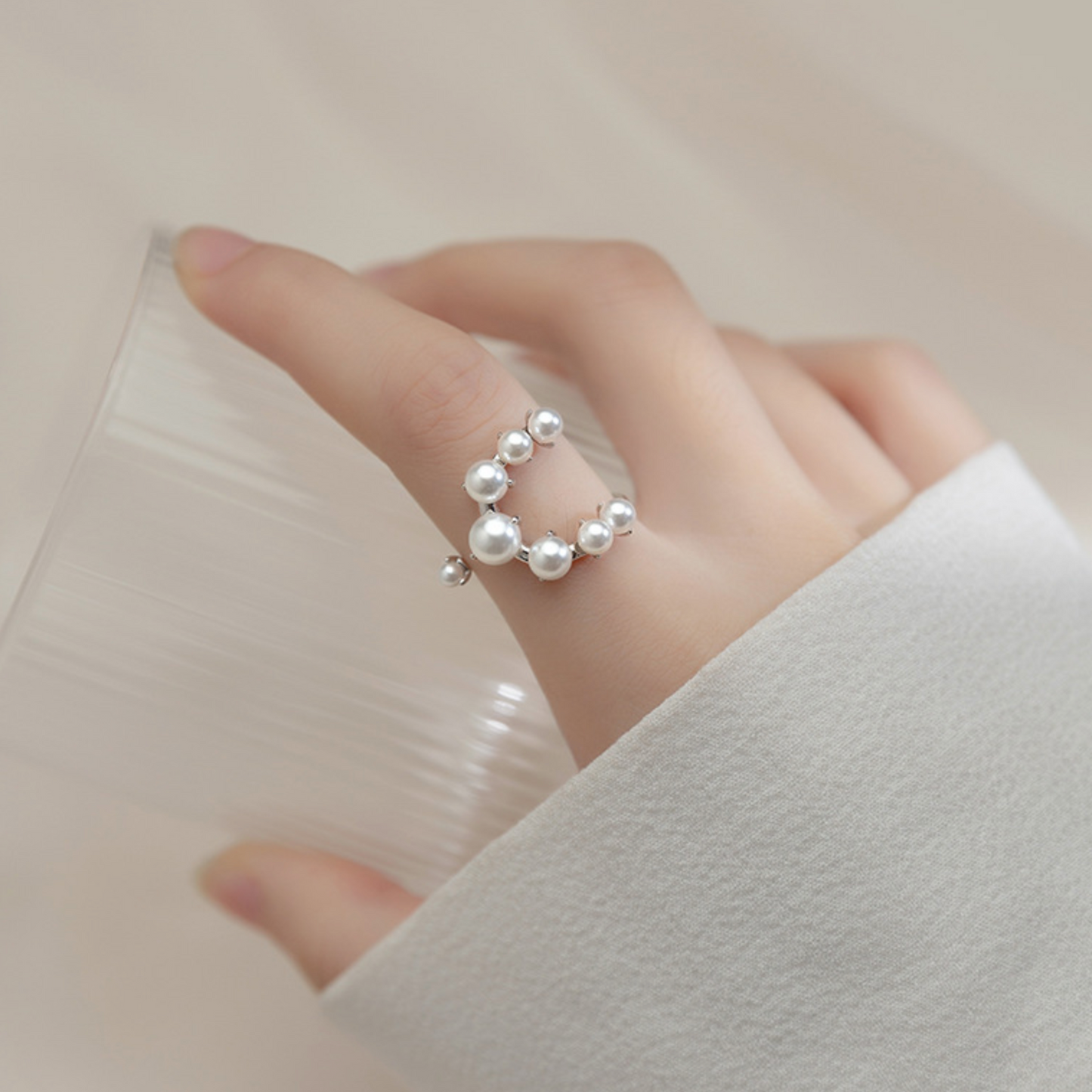 Pearl Open Ring
