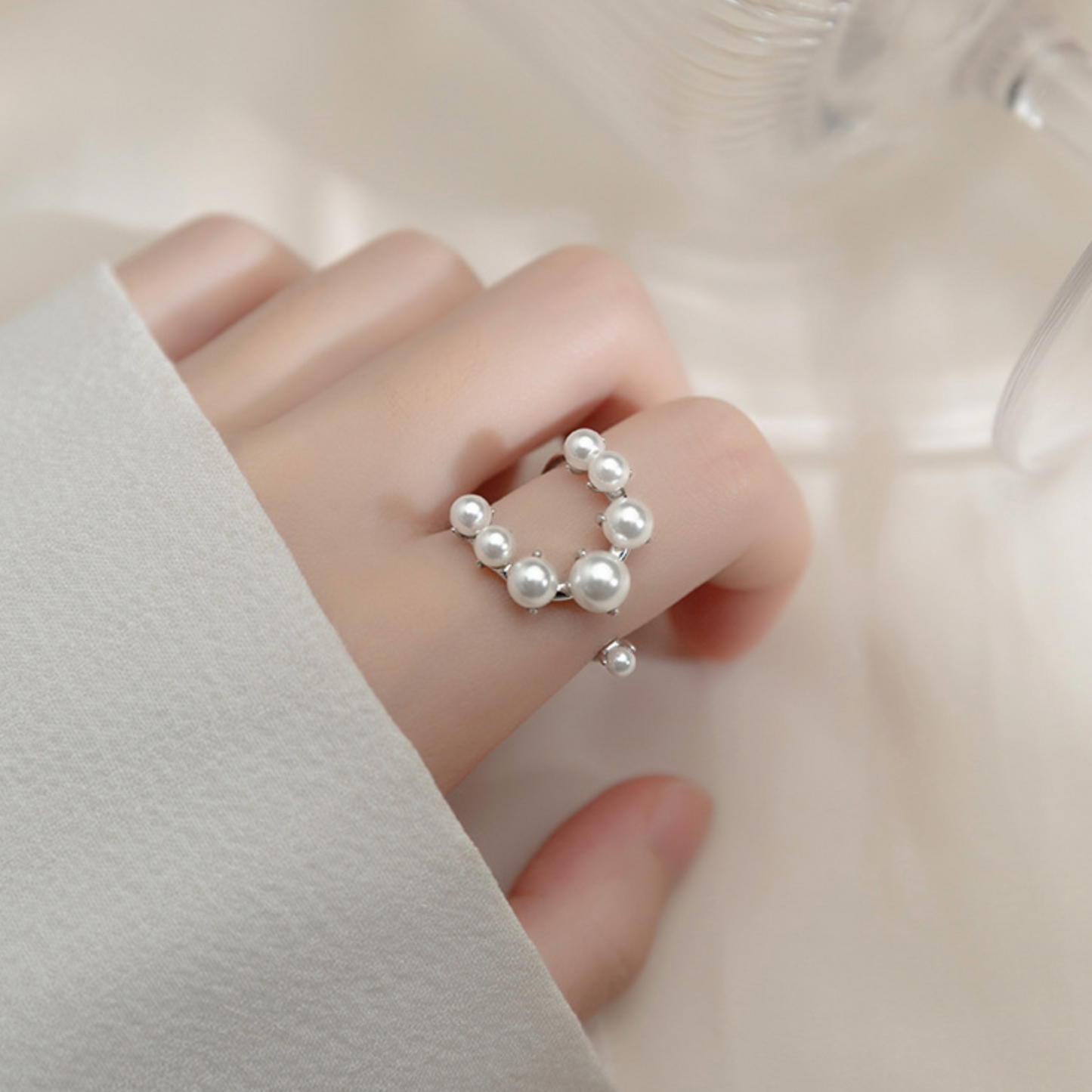Pearl Open Ring