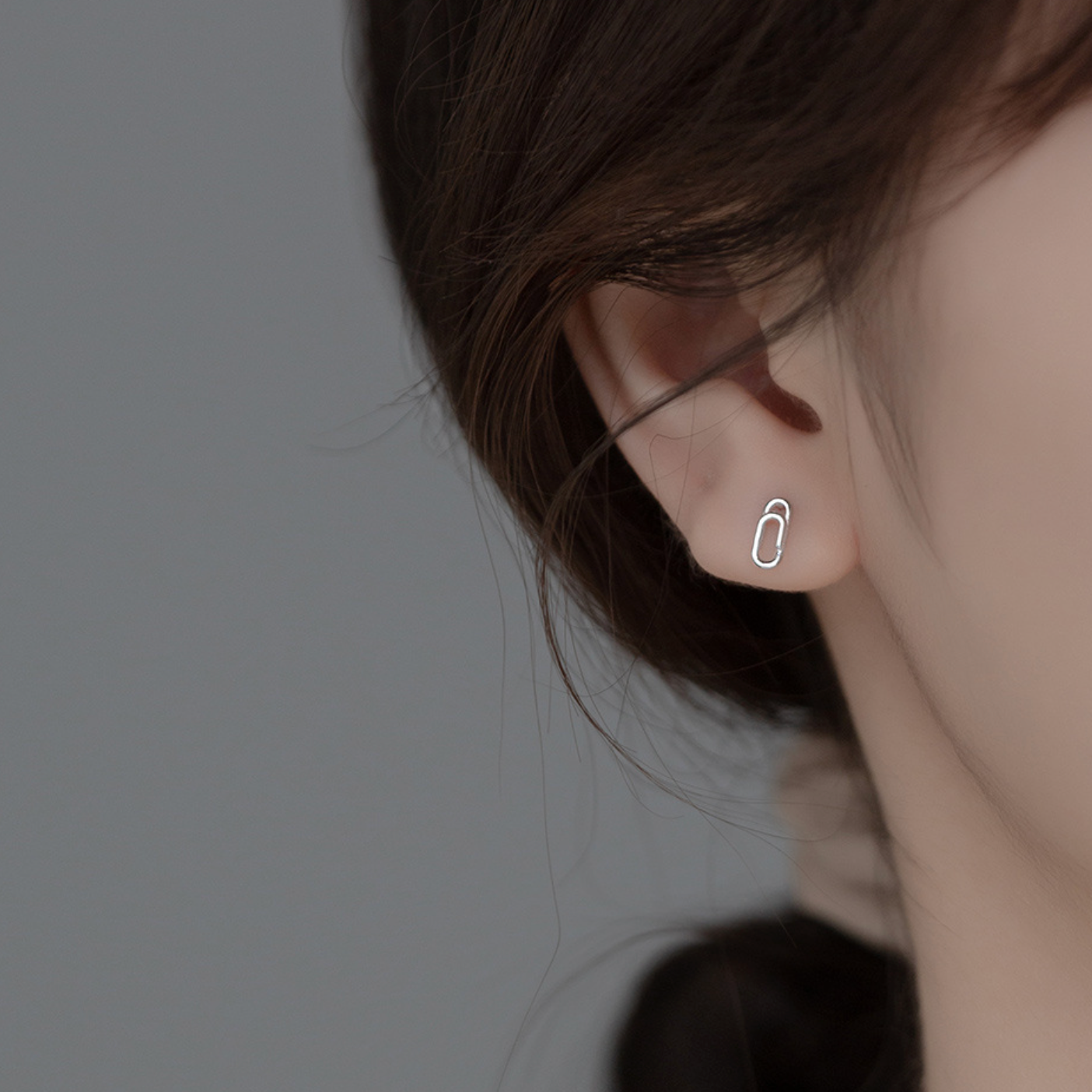 Minimalist Paperclip Stud Earrings