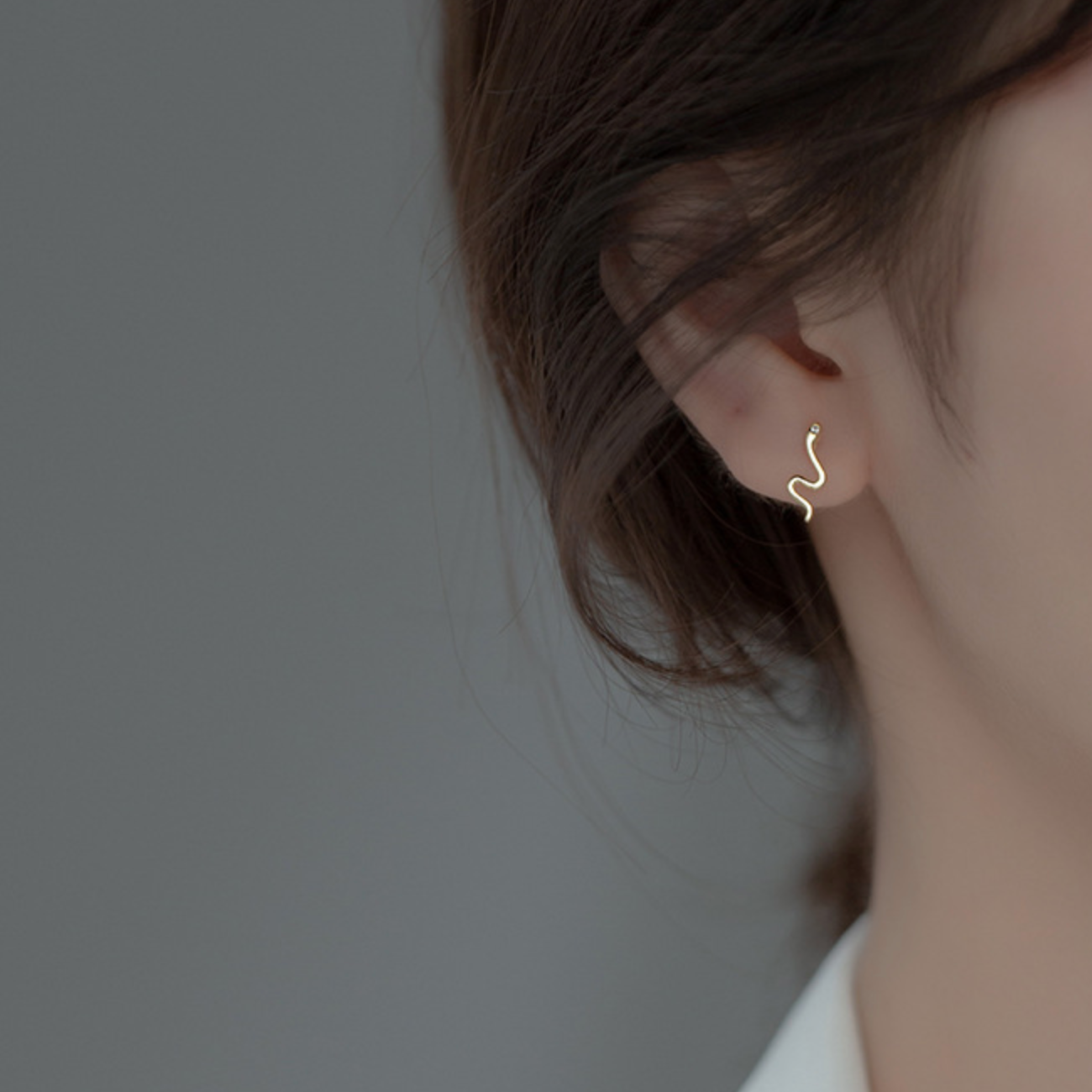 Tiny Snake Stud Earrings