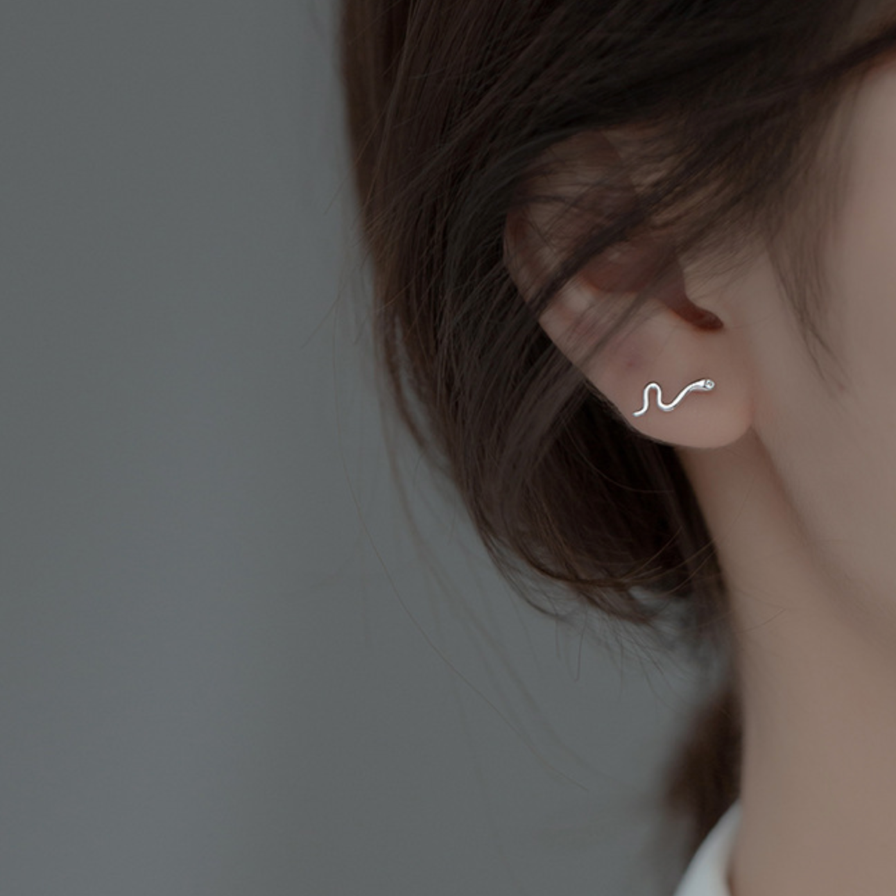 Tiny Snake Stud Earrings