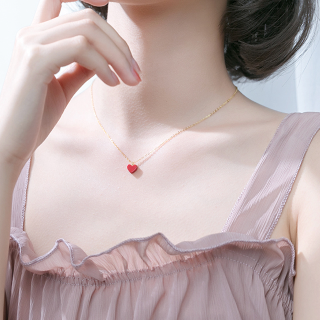 Red Heart Pendant Necklace