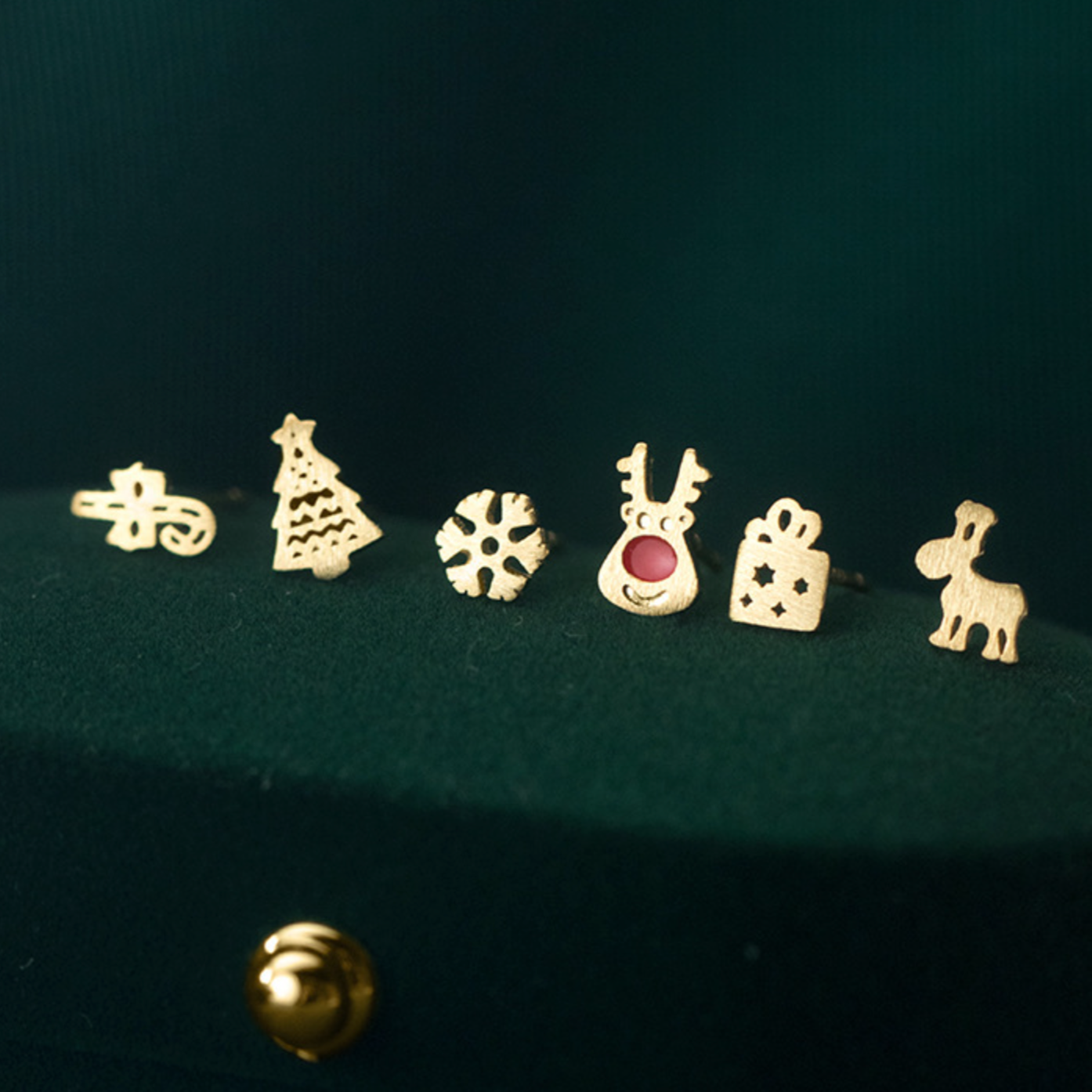Set of Christmas Themed Studs