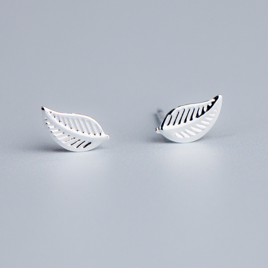 Minimalist Leaf Stud Earrings