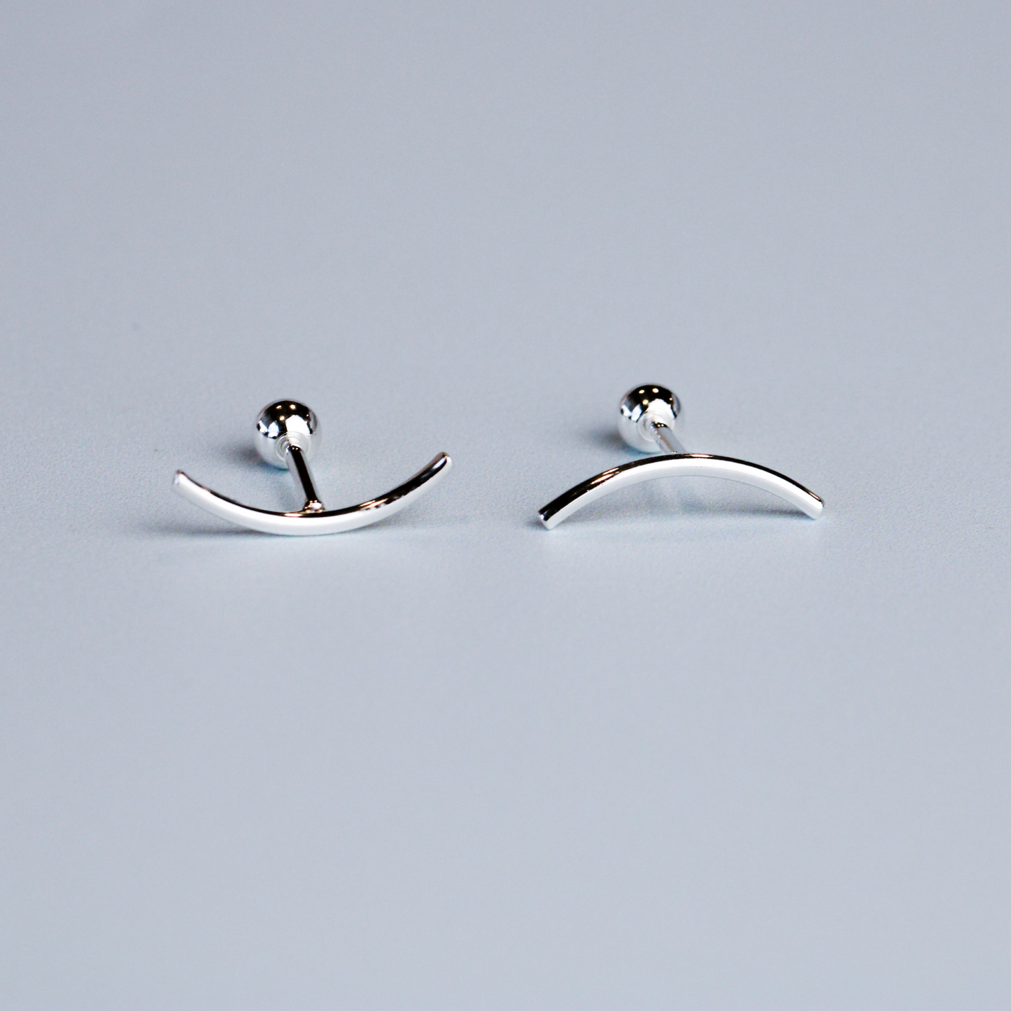 Curve Screw Back Stud Earrings