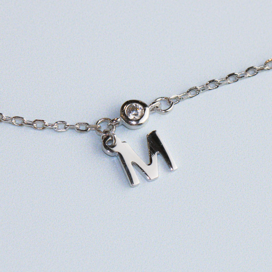 M Initial Anklet