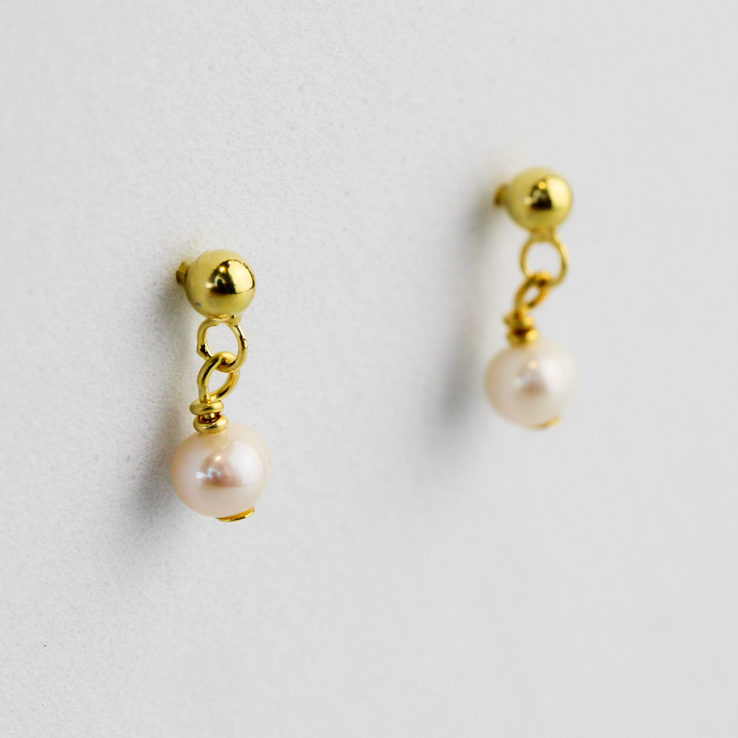 Pearl Drop Stud Earrings