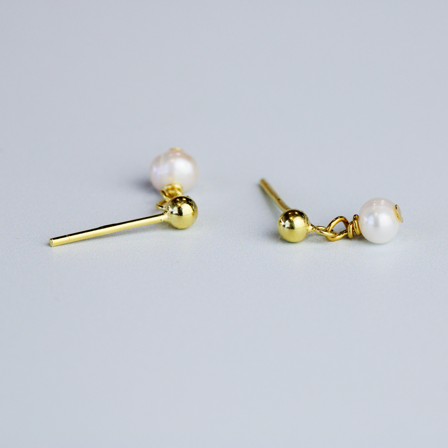 Pearl Drop Stud Earrings