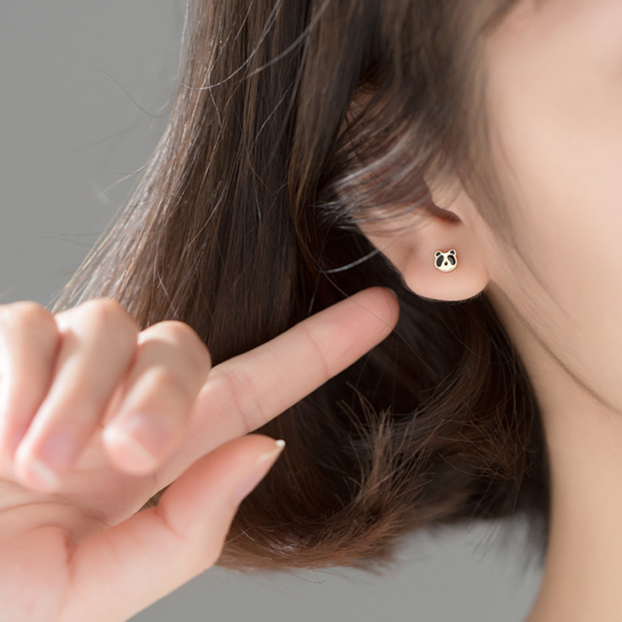 Tiny Racoon Stud Earrings