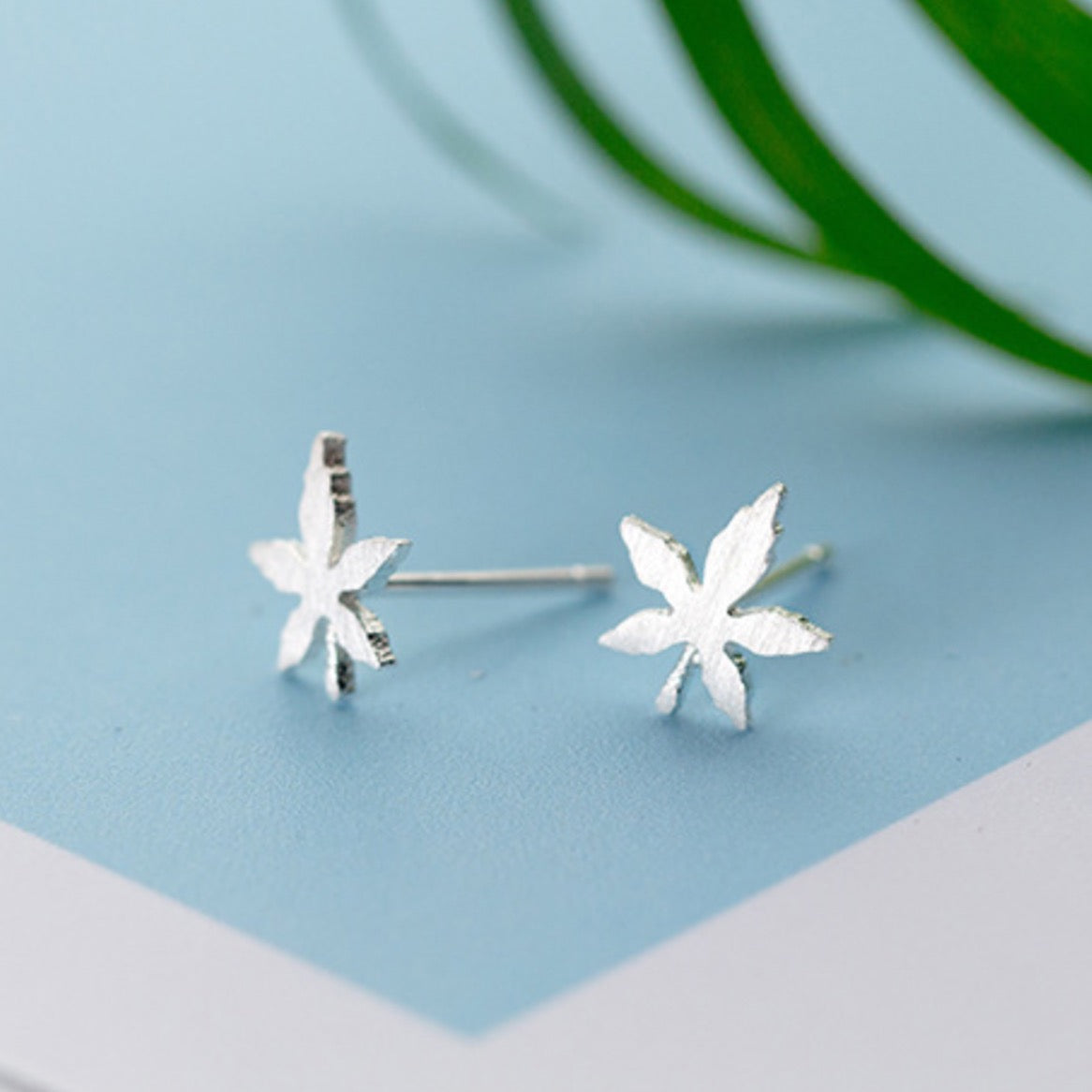 Maple Leaf Stud Earrings