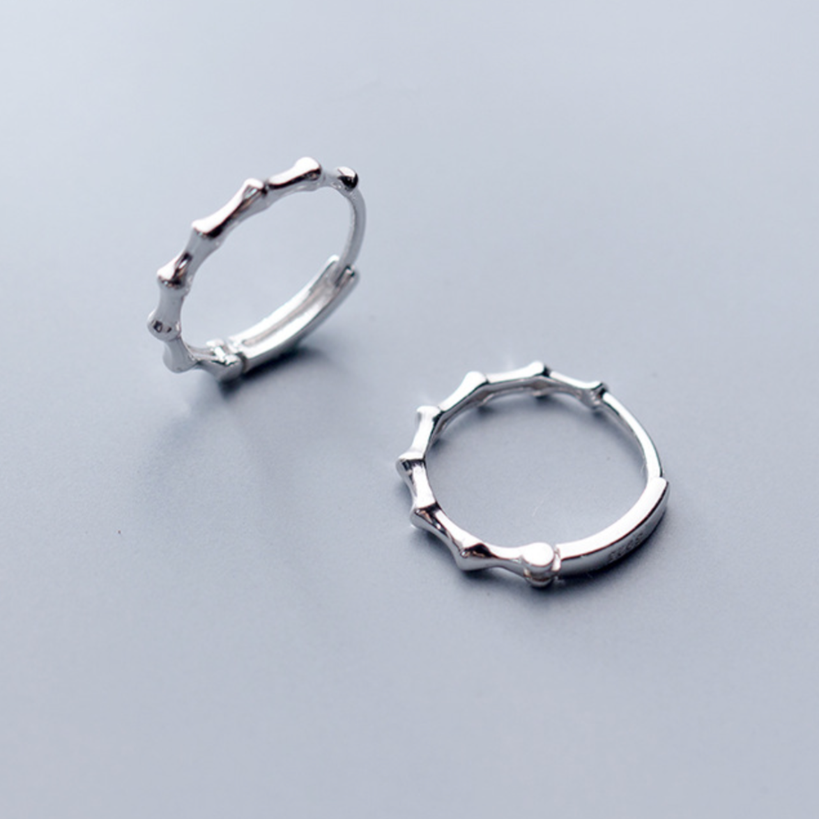 Bamboo Style Hoop Earrings