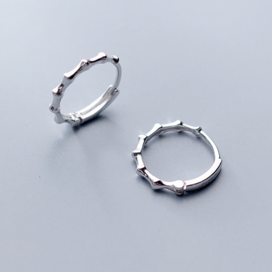 Bamboo Style Hoop Earrings