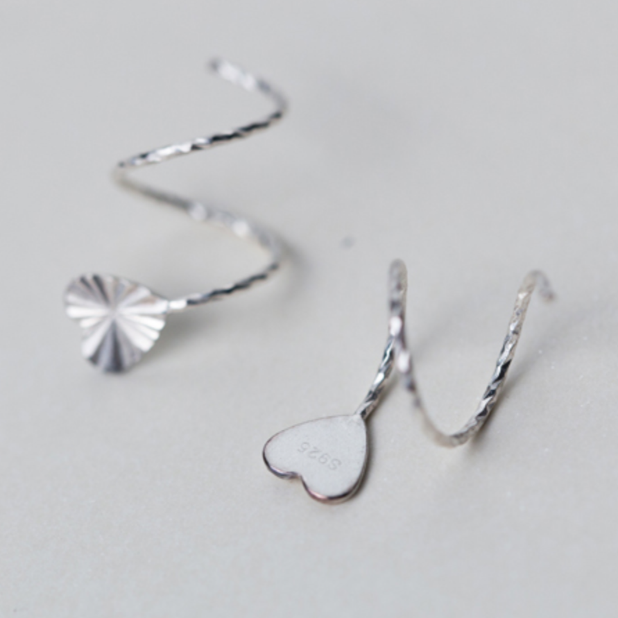 Spiral Heart Earrings