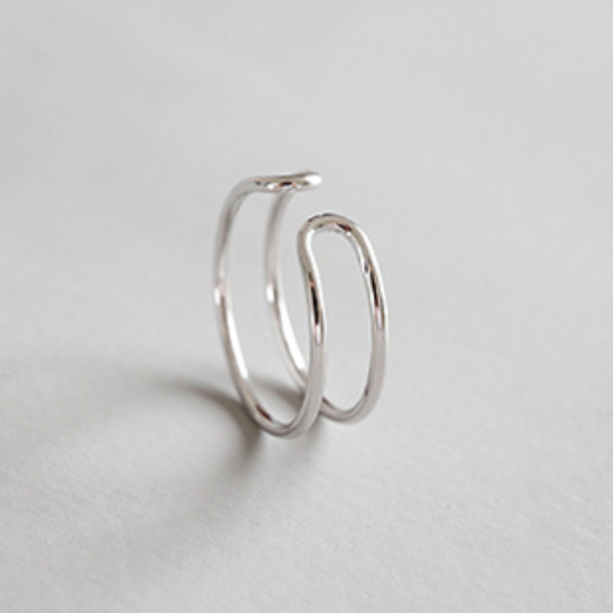Delicate Double Band Adjustable Ring