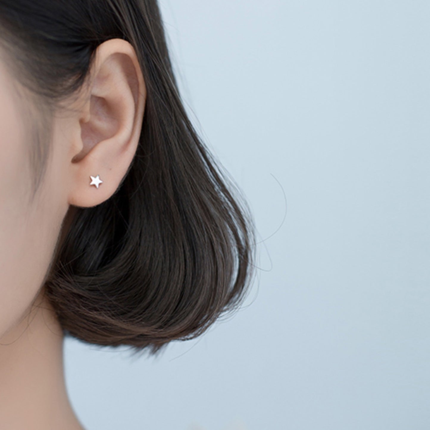 Moon and Star Stud Earrings