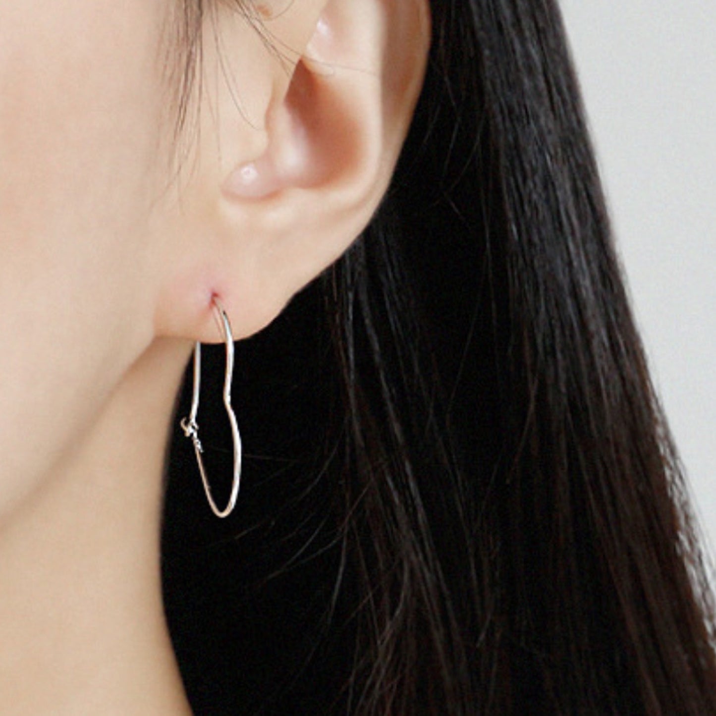 Heart Shaped Hoop Earrings