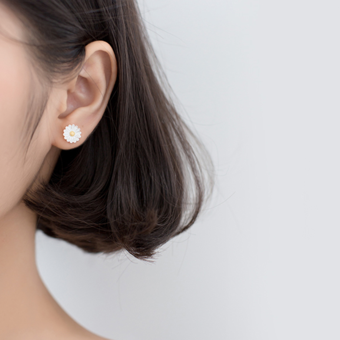Bee and Flower Stud Earrings