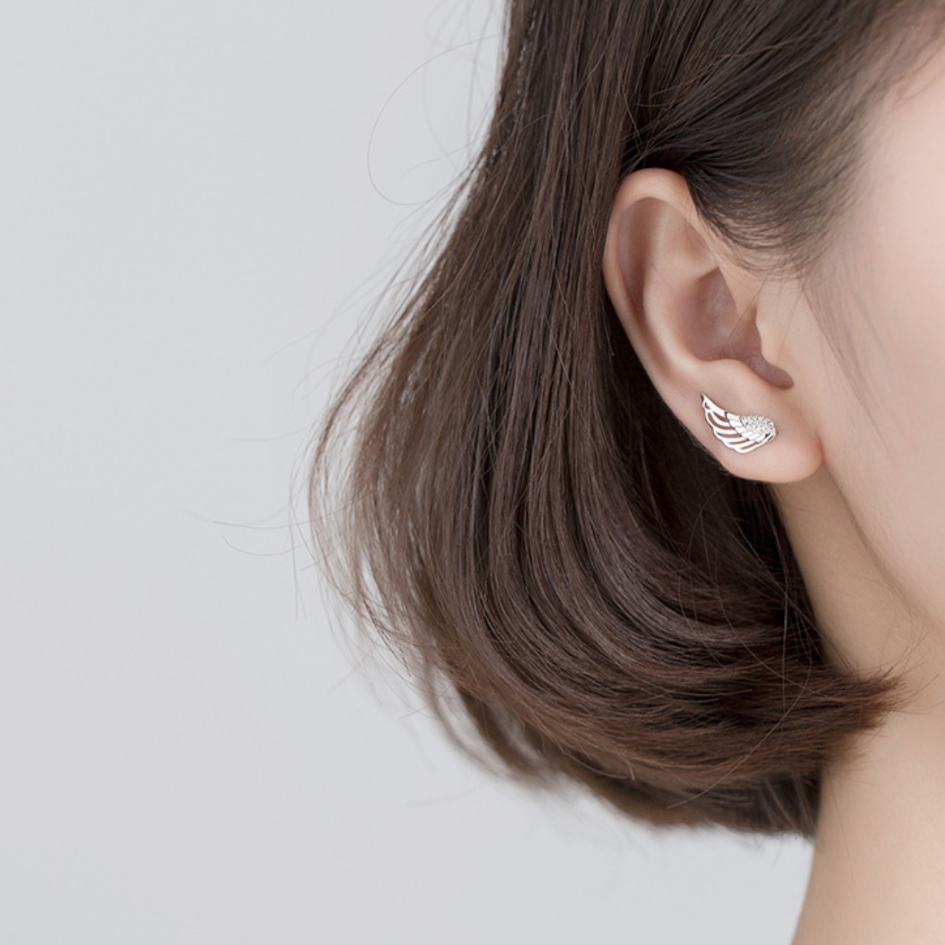 Crystal Detail Angel Wing Earrings