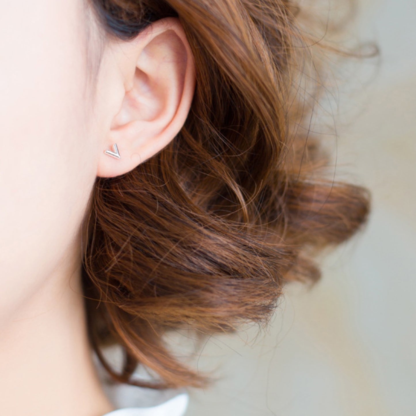 V Shape Stud Earrings