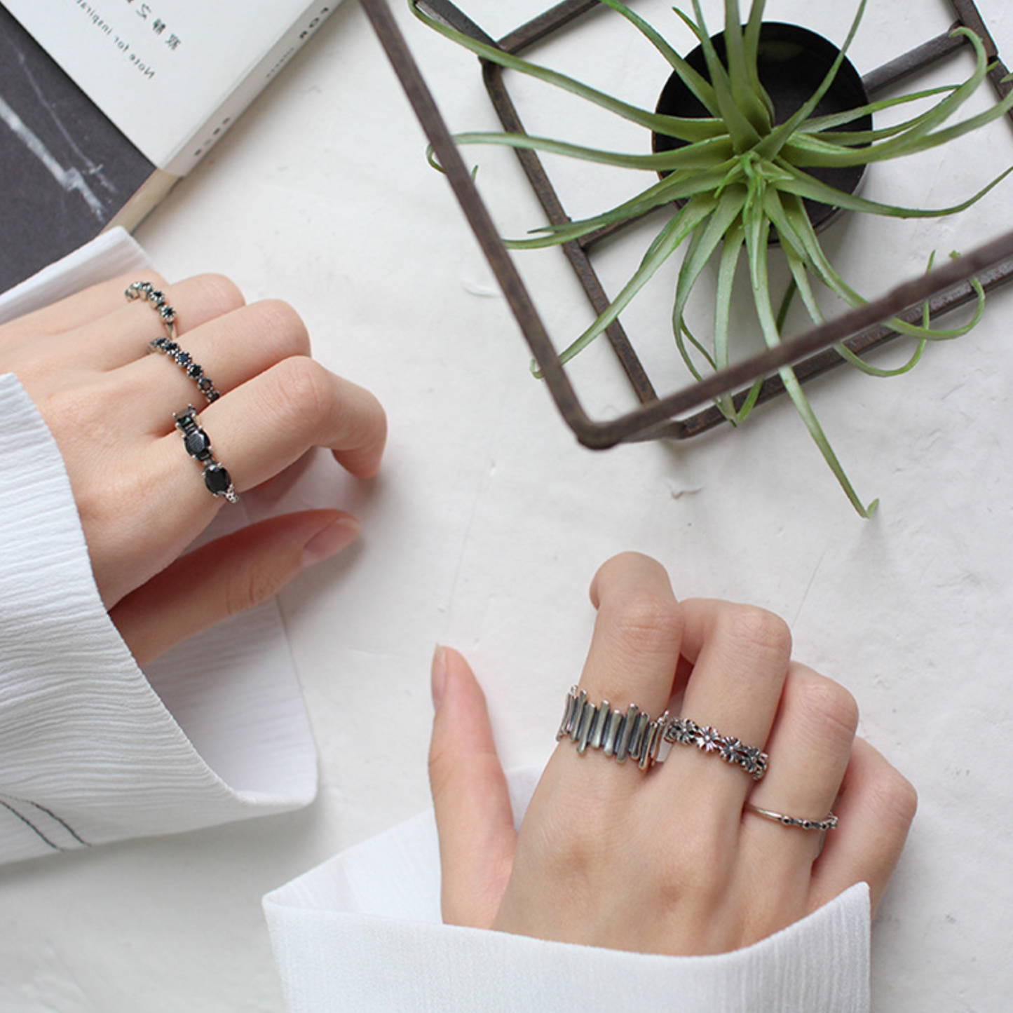 Stackable Vintage Silver Rings