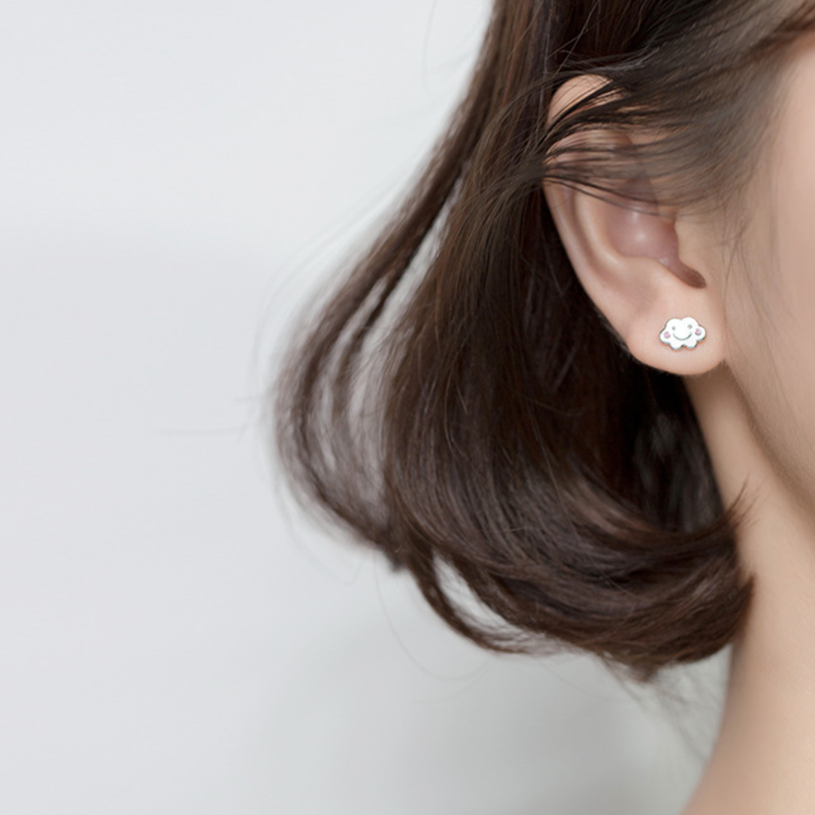 Rainbow and Cloud Stud Earrings