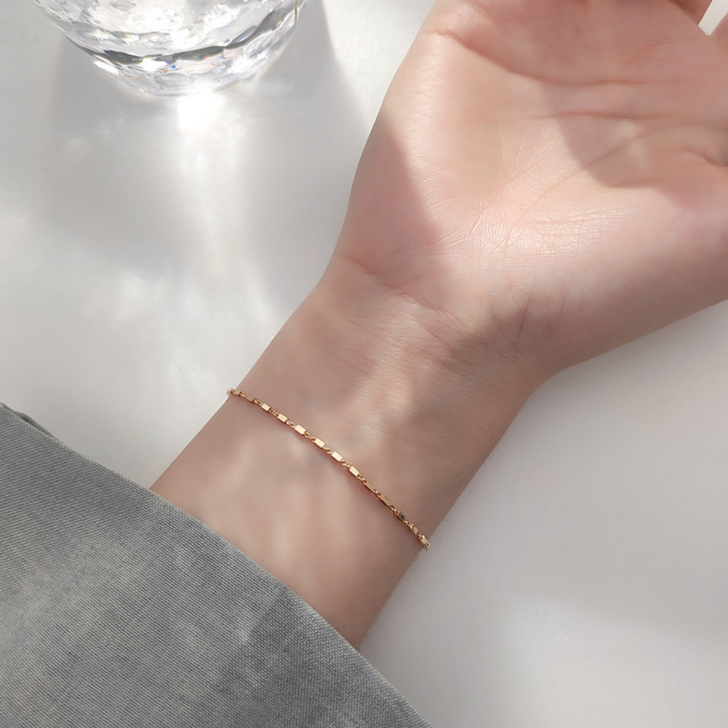 Rectangle Link Chain Bracelet