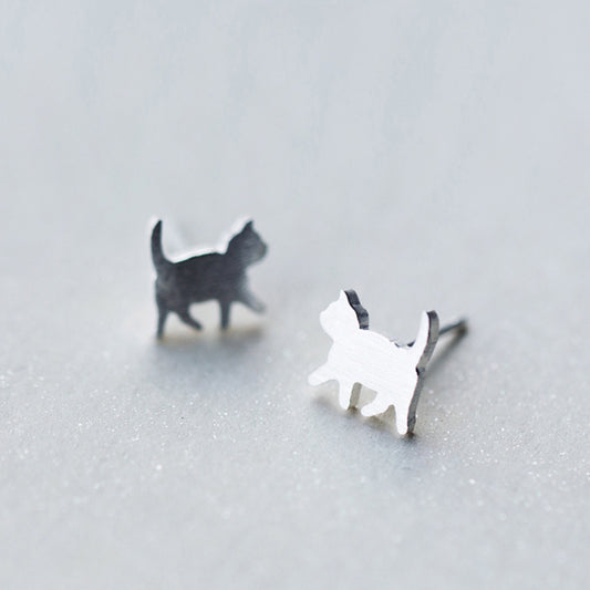 Minimalist Cat Stud Earrings