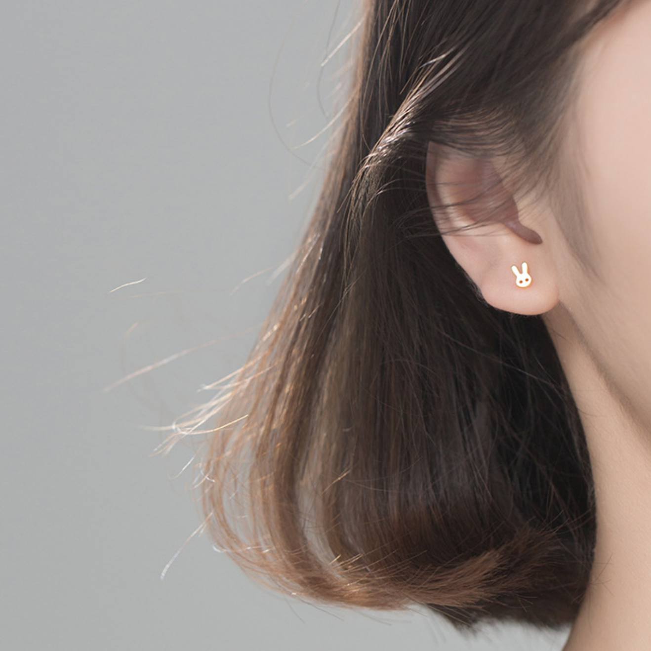 Tiny Bunny Stud Earrings