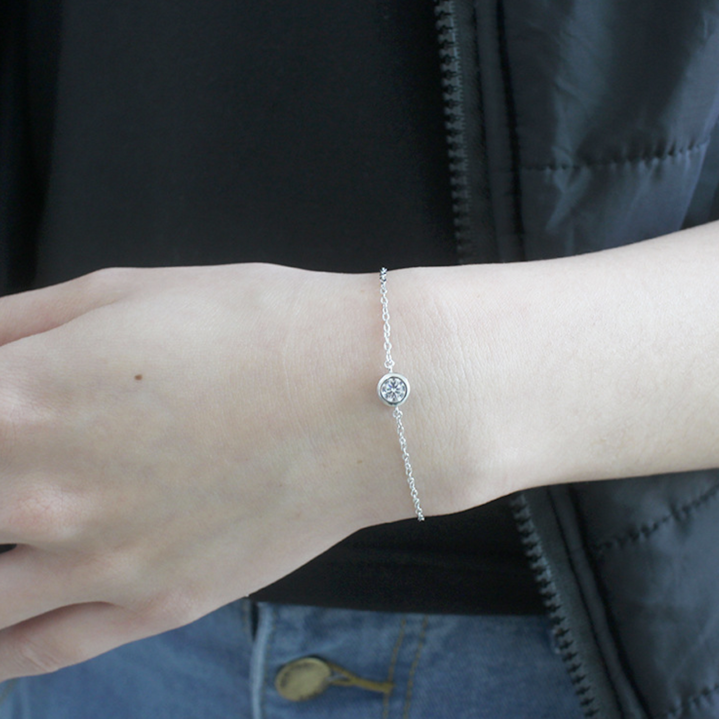 Crystal Circle Charm Bracelet