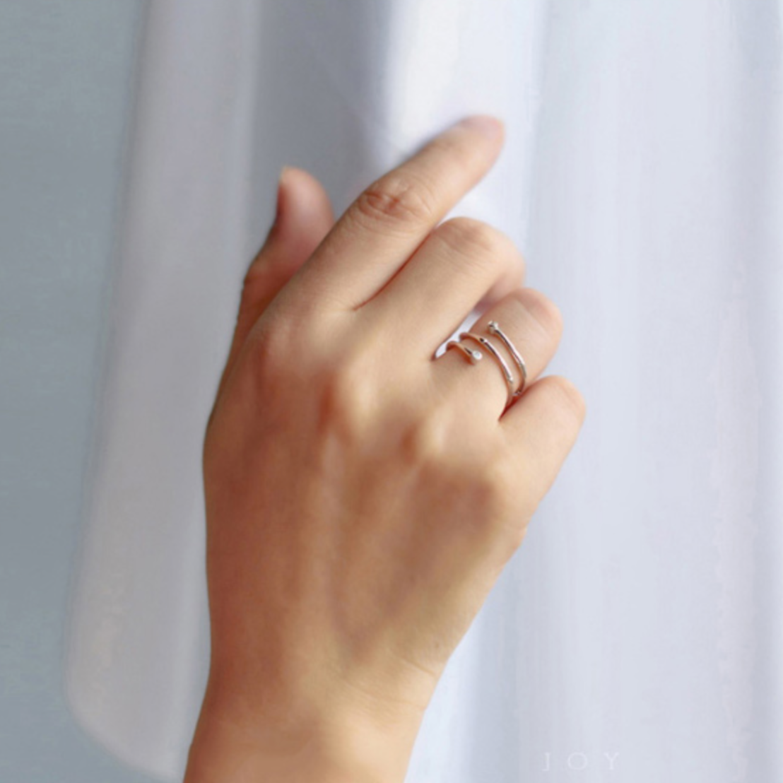 Bamboo Spiral Adjustable Ring