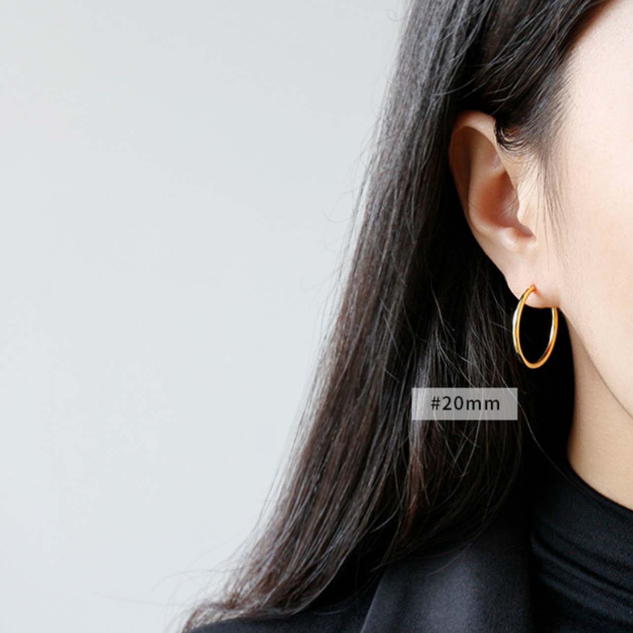 Gold Sleeper Hoop Earrings