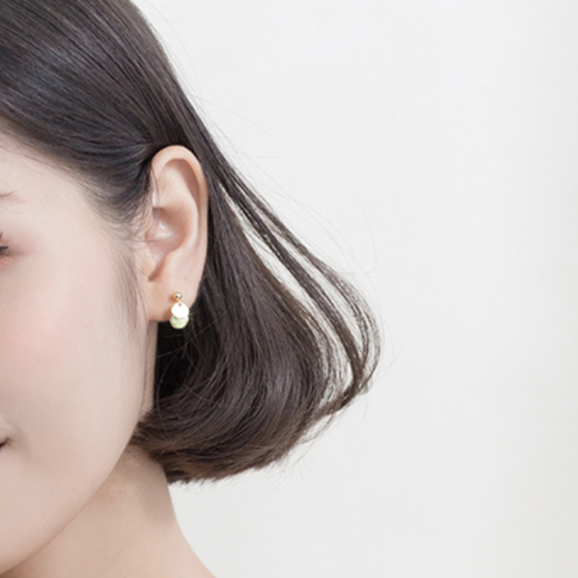 Circle Dangle Stud Earrings