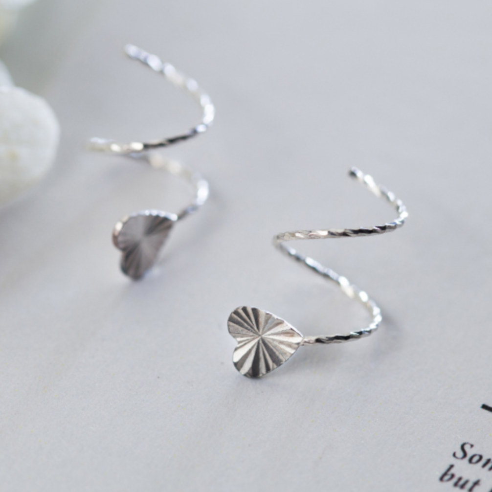 Spiral Heart Earrings