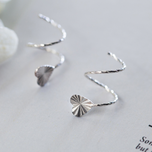 Spiral Heart Earrings