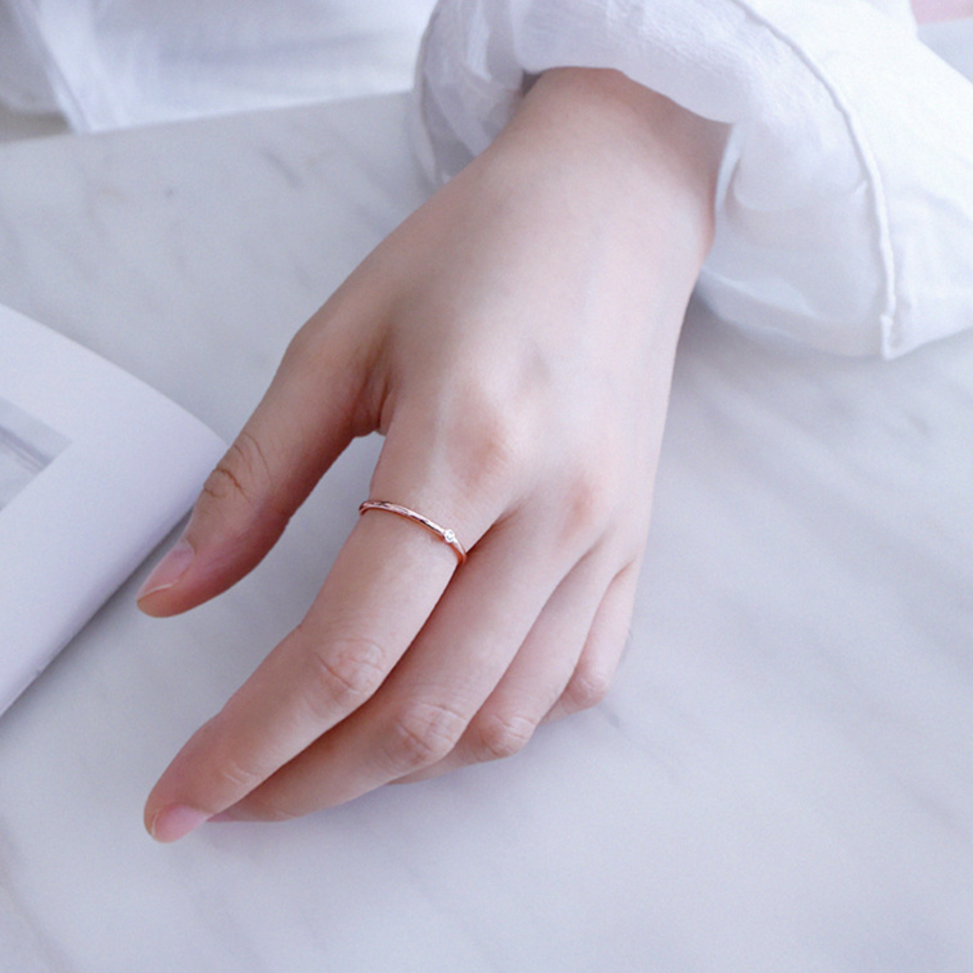 Tiny Zircon Stacking Ring