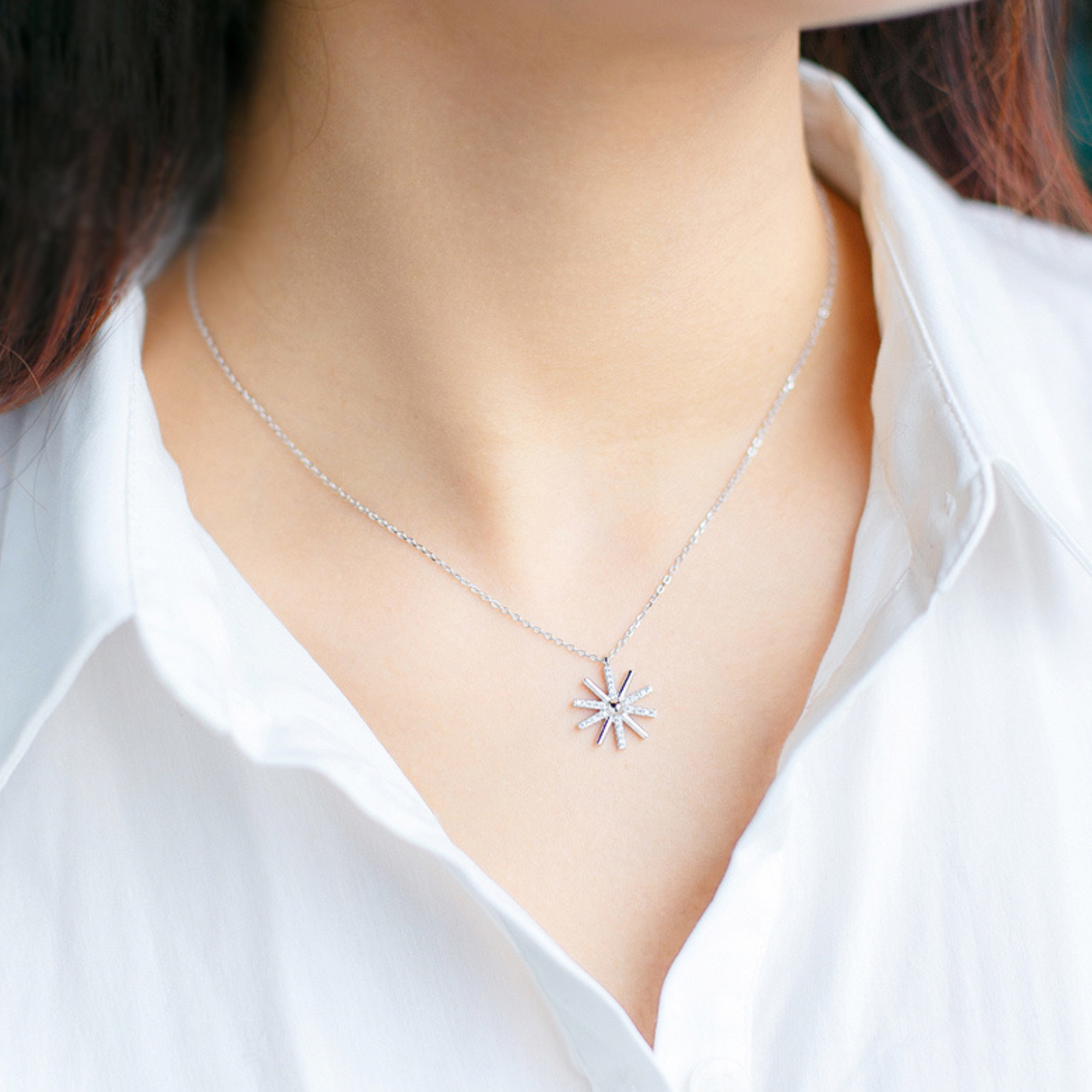 Sun Burst Pendant Necklace