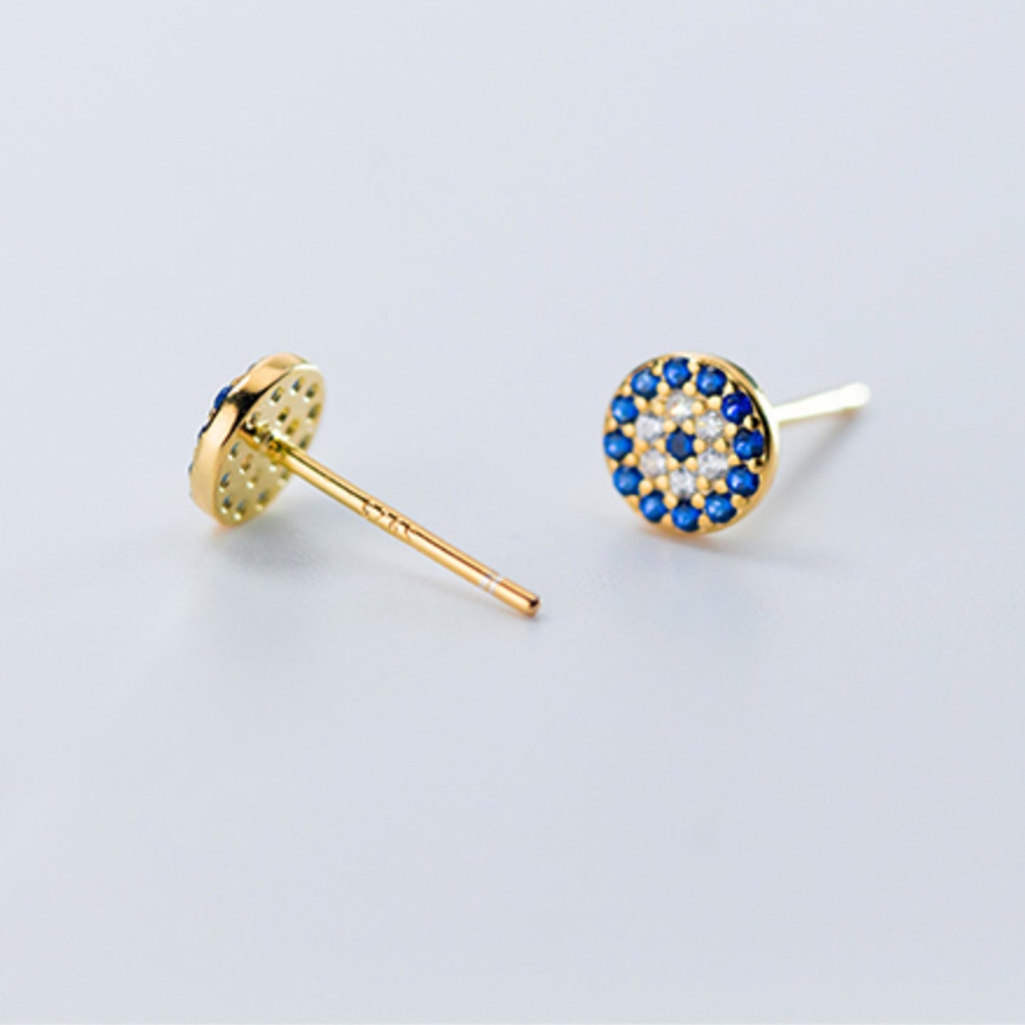 Crystal Evil Eye Stud Earrings