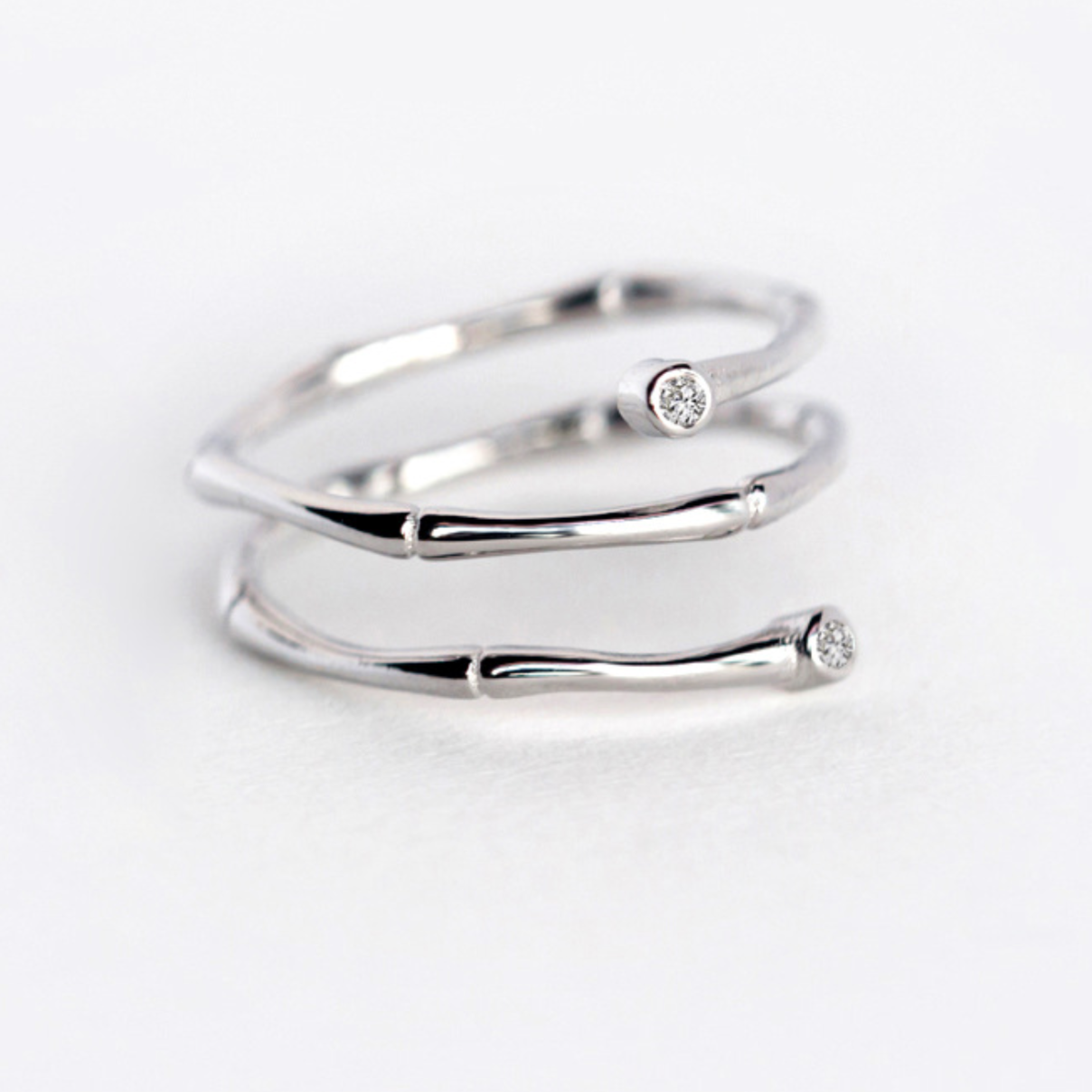 Bamboo Spiral Adjustable Ring