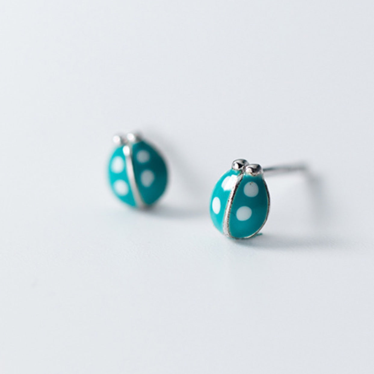 Lady Bug Stud Earrings
