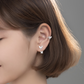 Crystal Butterfly Ear Jacket Stud Earrings