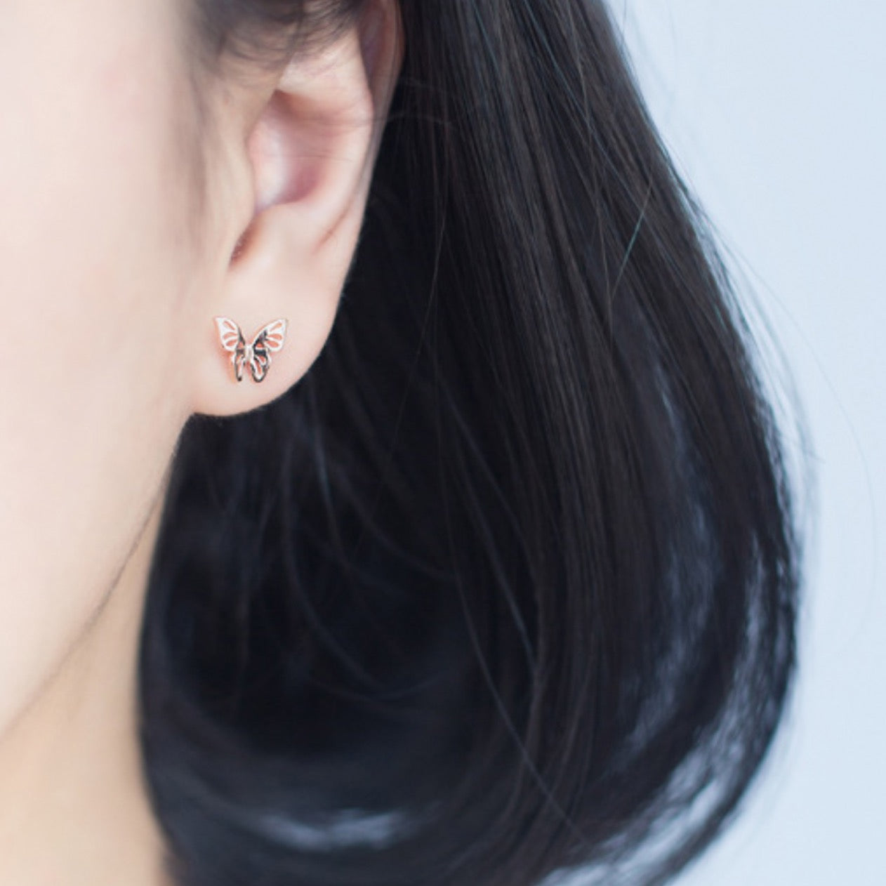 Dainty Butterfly Stud Earrings