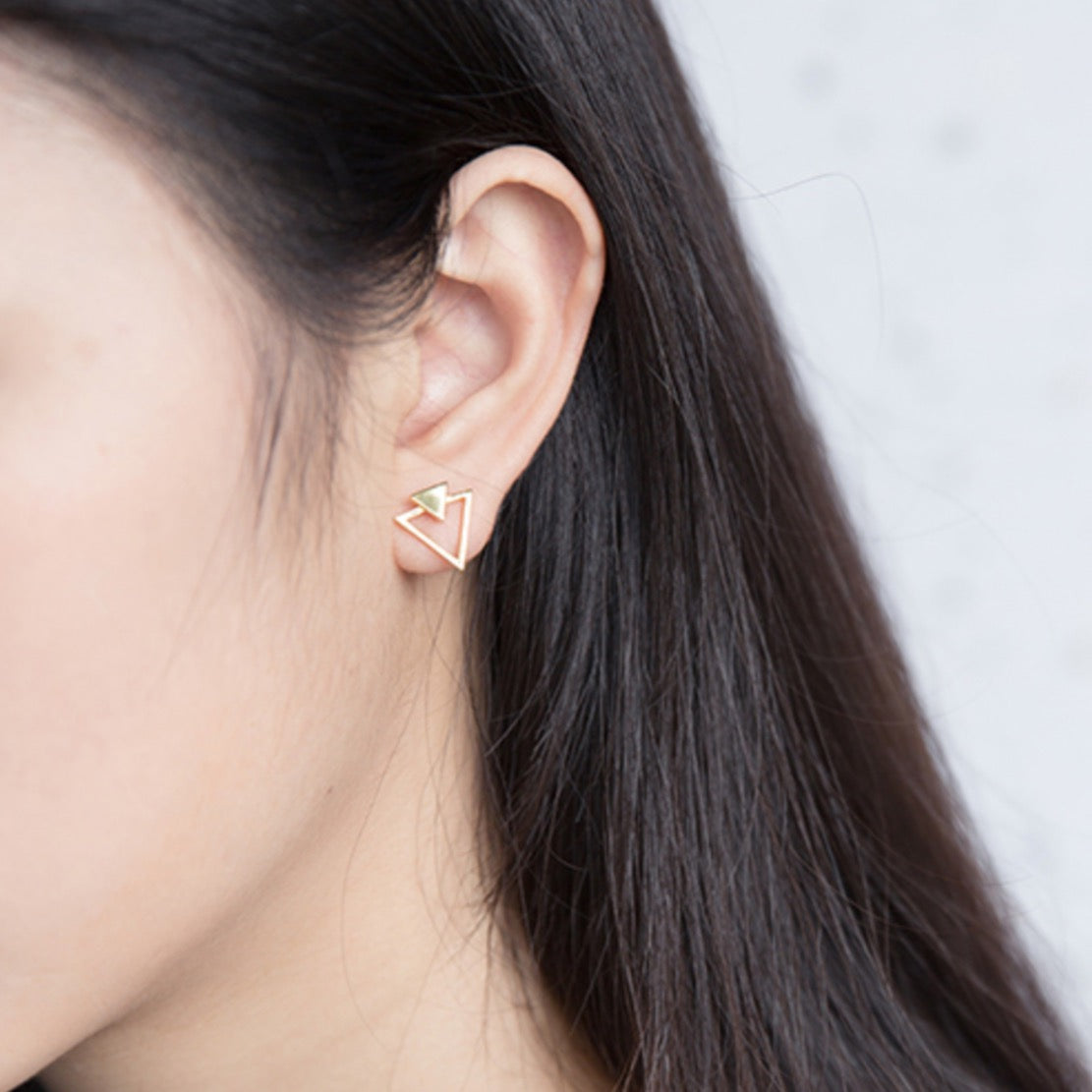 Silver Triangle Studs