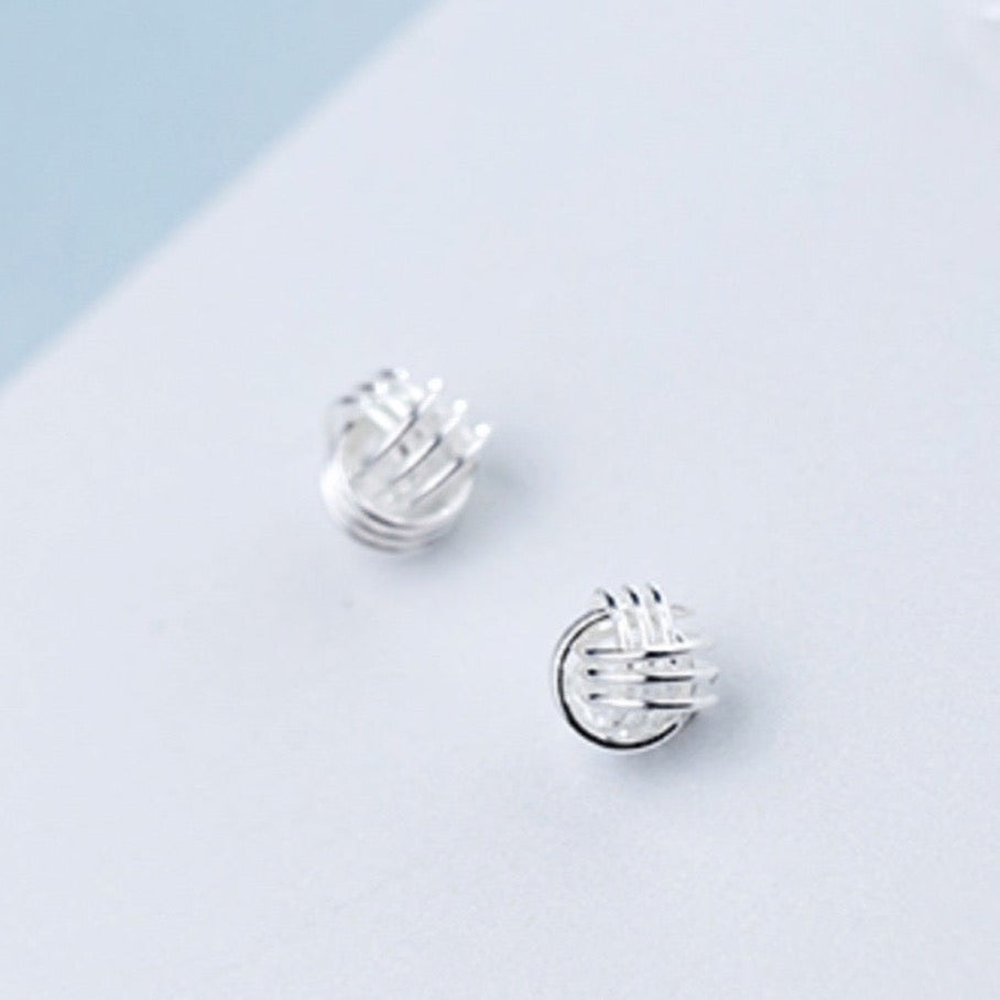 Tiny Knot Stud Earrings