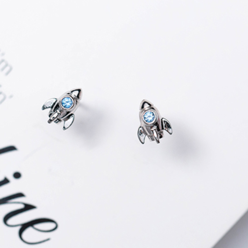 Tiny Rocket Stud Earrings