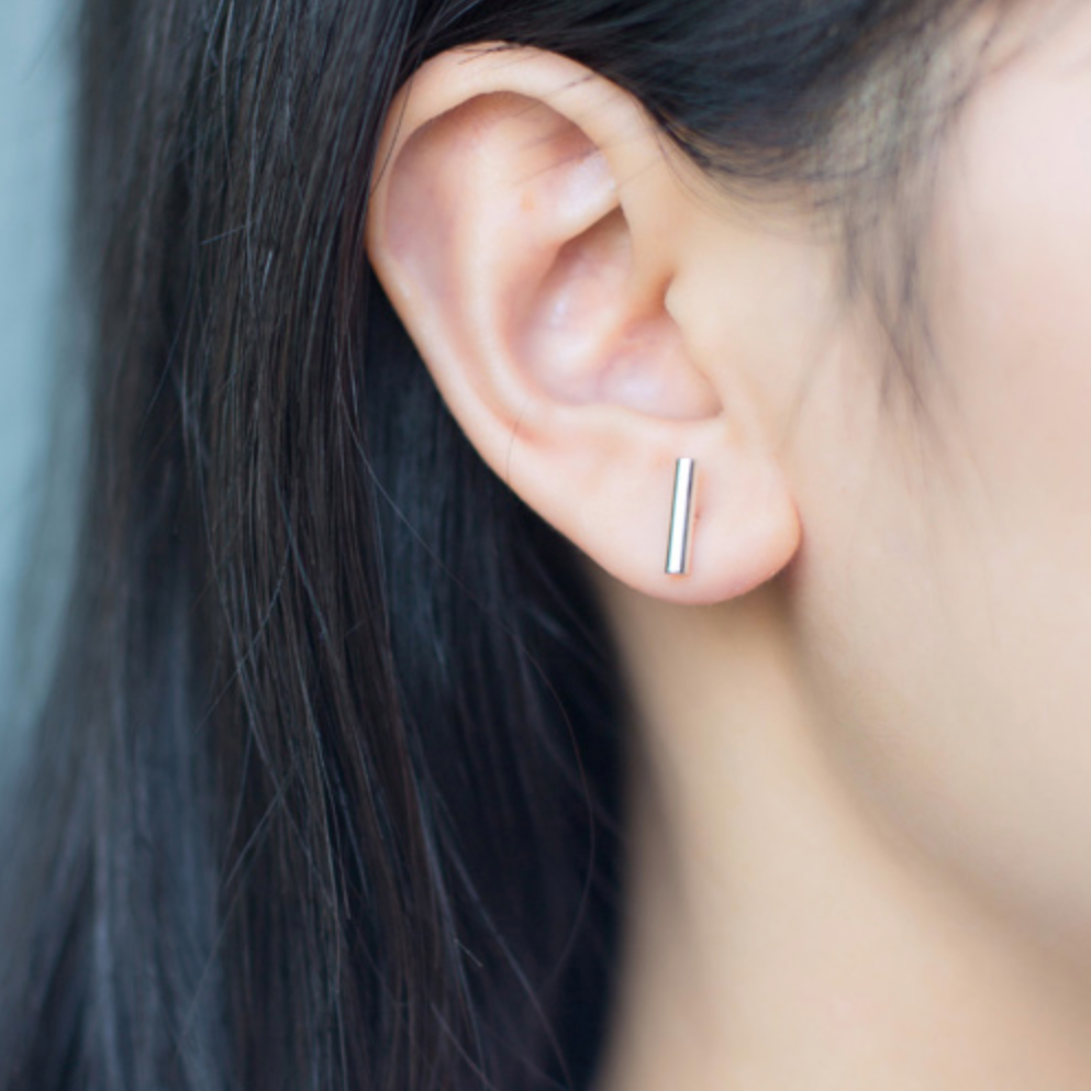 Minimalist Bar Stud Earrings