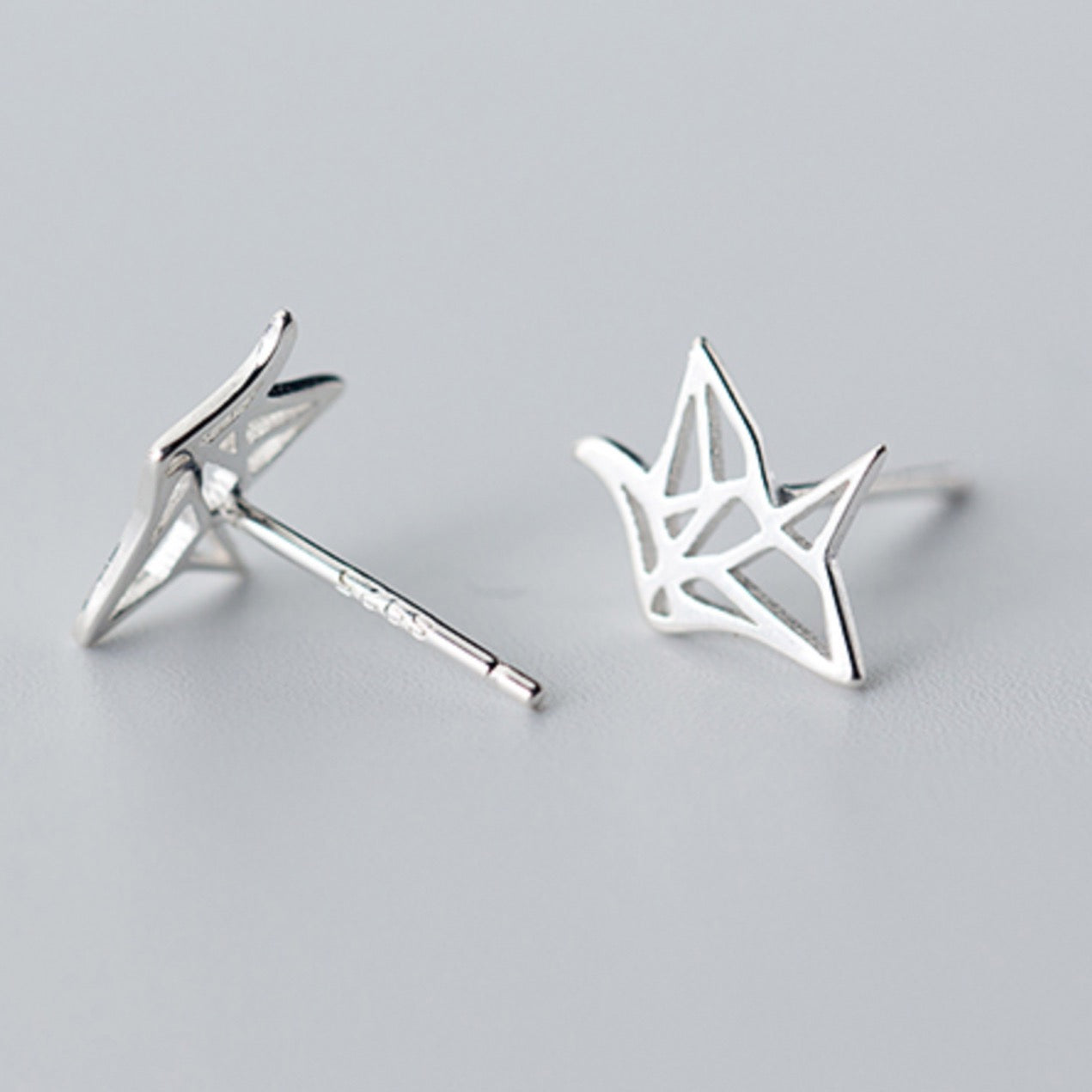 Paper Crane Stud Earrings