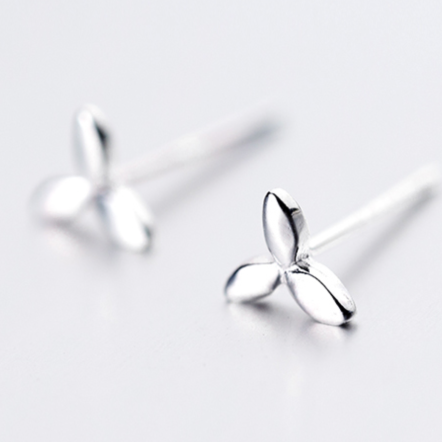 Triple Leaf Stud Earrings